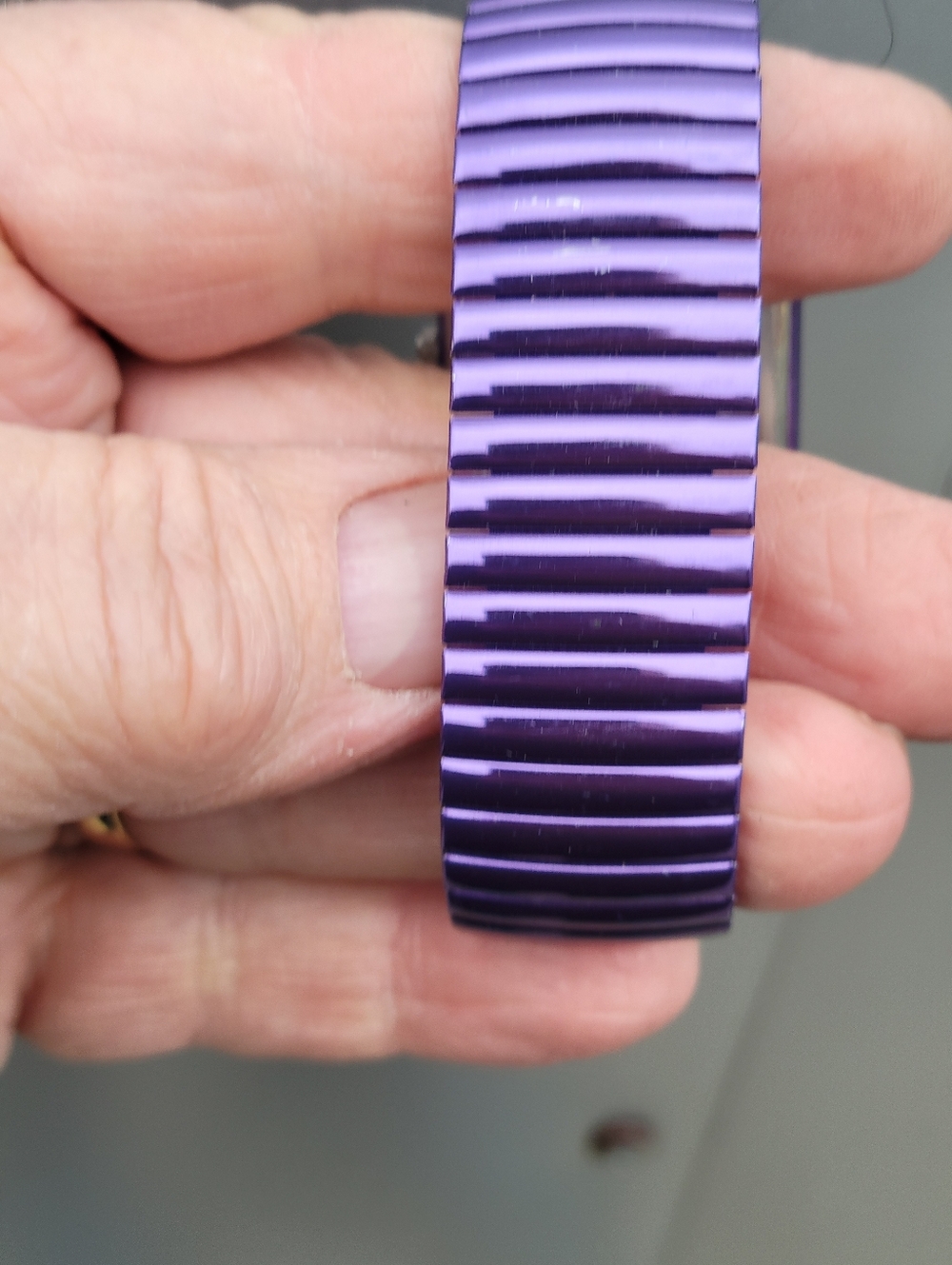 Purple Square Face Rhinestone Watch - Picture 4 of 8